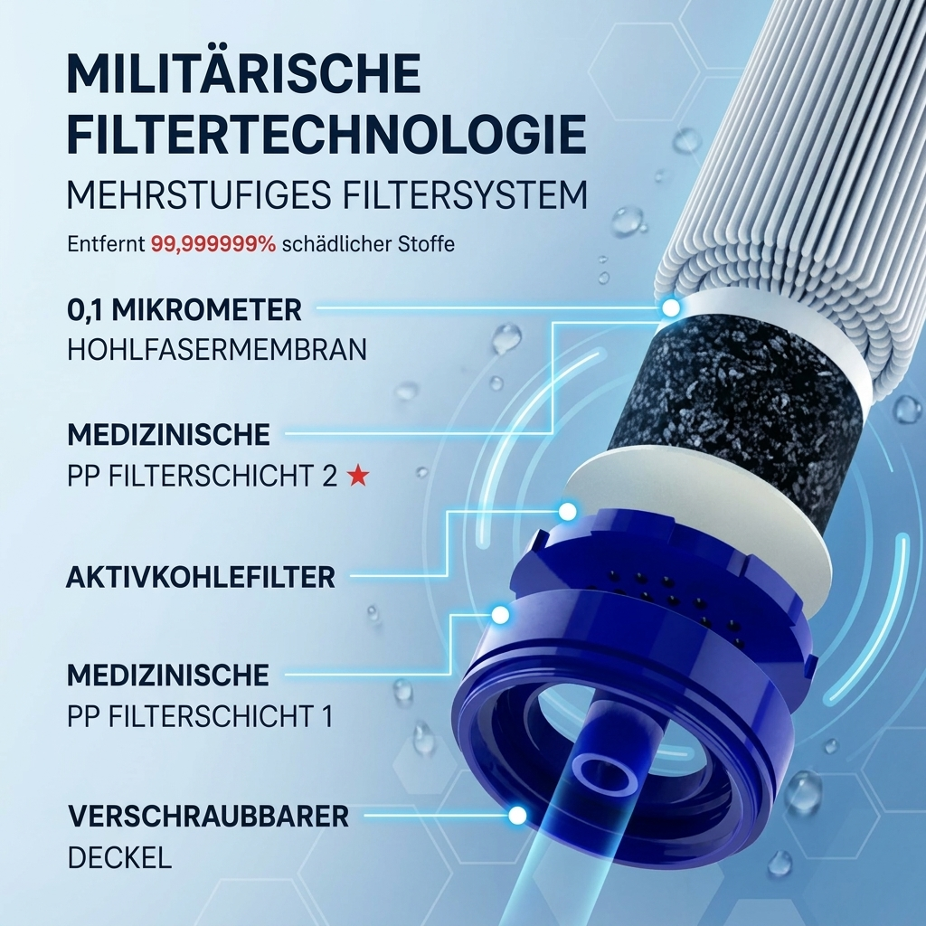 HYDRO-X1 Notfall Wasserfilter (1.500 Liter)